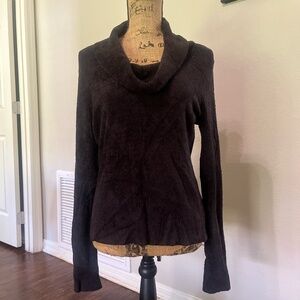 Chenille cowl neck sweater